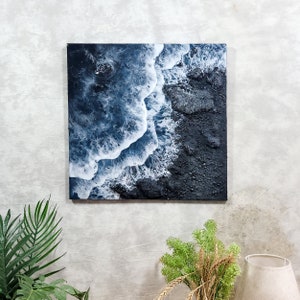 Custom Resin Painting, Large ocean wave resin art, Art Resin sea epoxy art, Beach Resin Art, Coastal wall art, Ocean Epoxy Wall Art