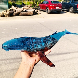 Epoxy sculpture super wh.al.e, Epoxy sculpture Wh.a.l.e, Sculpture Art, Birthday gift, Gift for father,Resin lamp, Gift for boyfriend