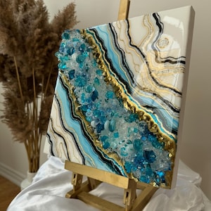 Resin Wall Art / Epoxy Painting / Handmade / Home Decor / Wall Decor / Geode Wall Hangings